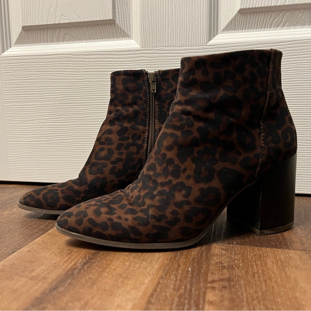 Leopard Print Ankle Boots